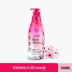 SCENTIO CHERRY BLOSSOM LIGHTENING&SMOOTH BODY LOTION (700 ML) เซนทิโอ เชอร์รี่ บลอสซั่ม ไลท์เทนนิ่ง แอนด์ สมูท บอดี้ โลชั่น